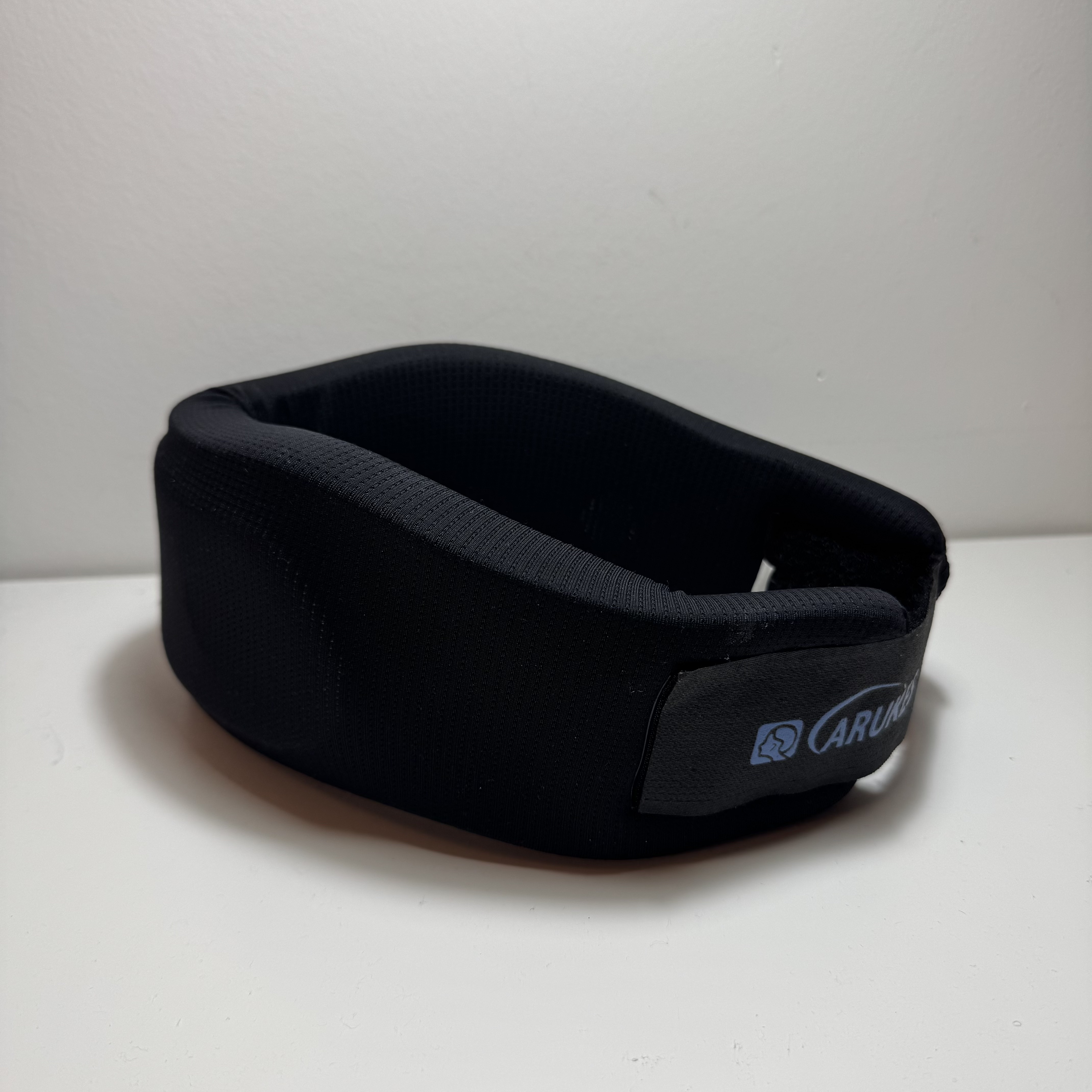 This is my neck pillow. The velcro allows user to interact with the pillow in a werable way.