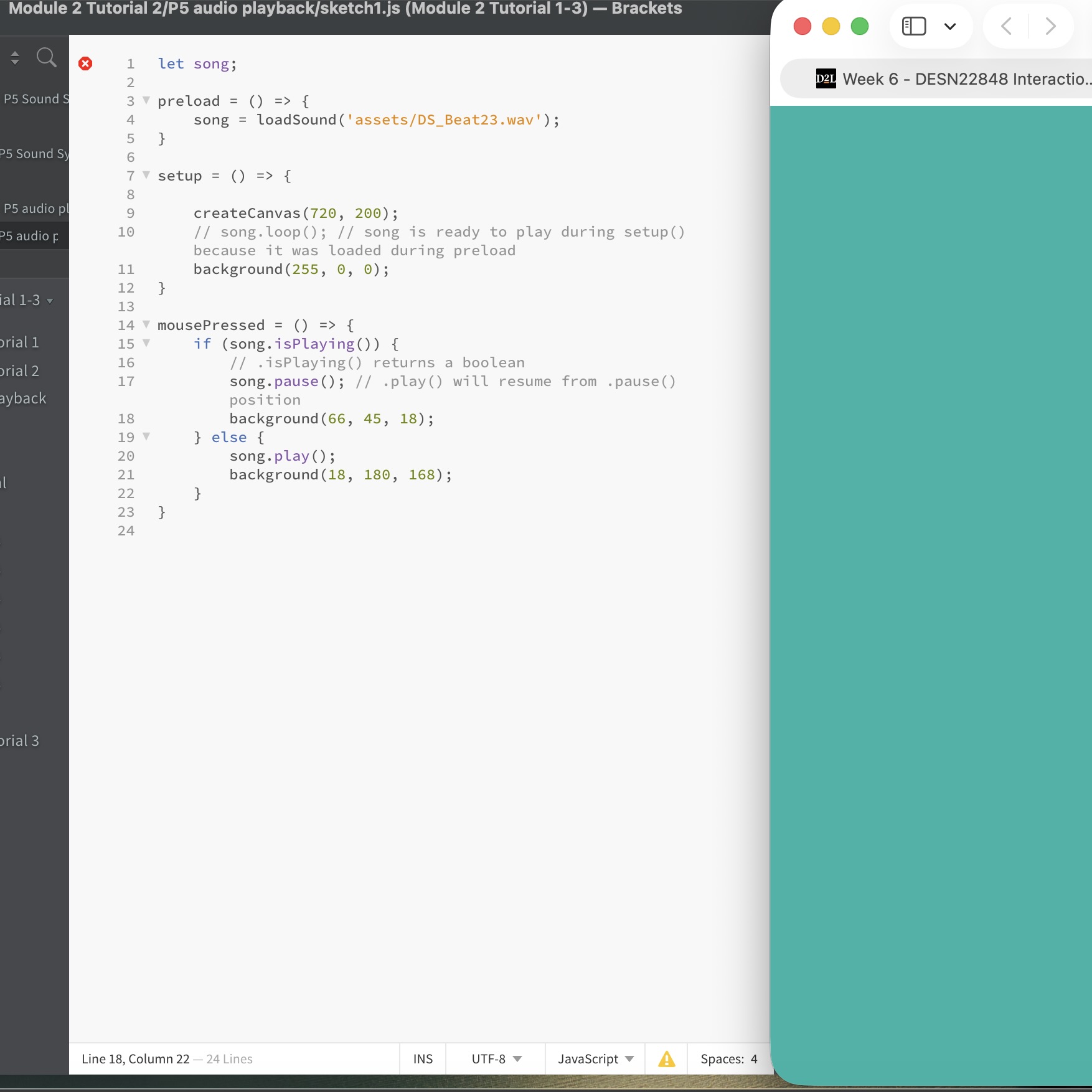 I changed the value of the background color.