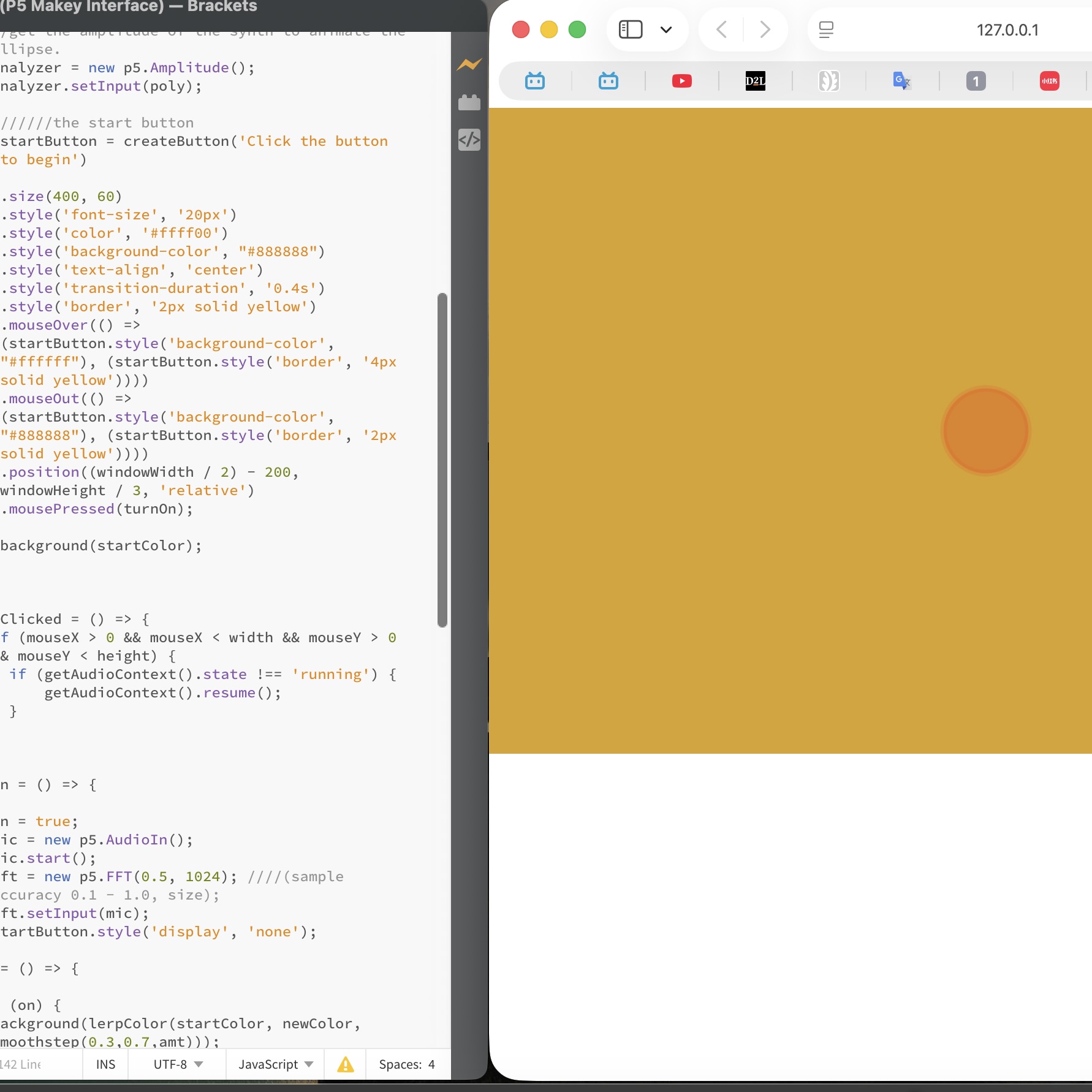 Activating  the sketch 6 file: At first it turned yellow