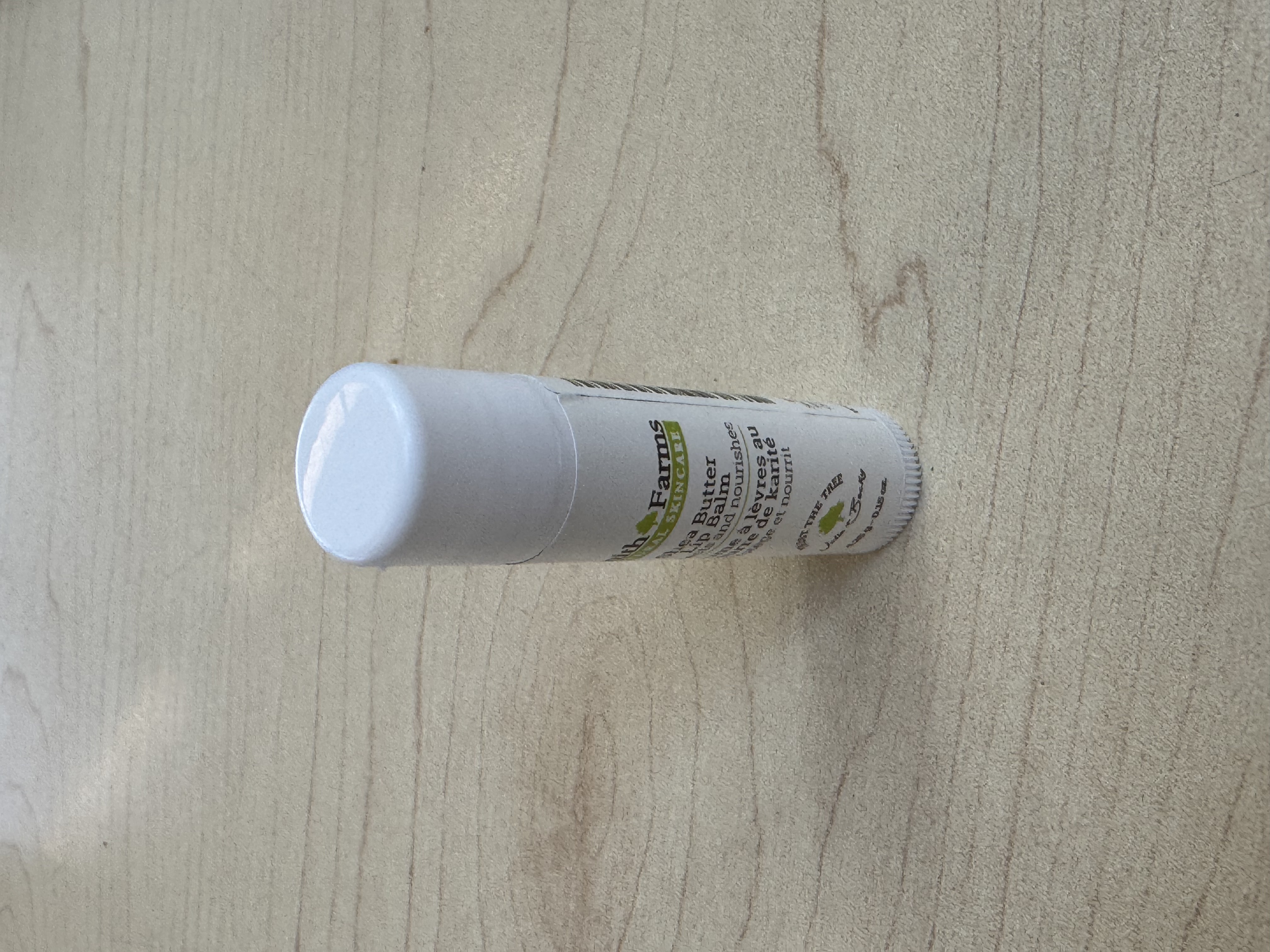 This is a front shot image of a lip balm.