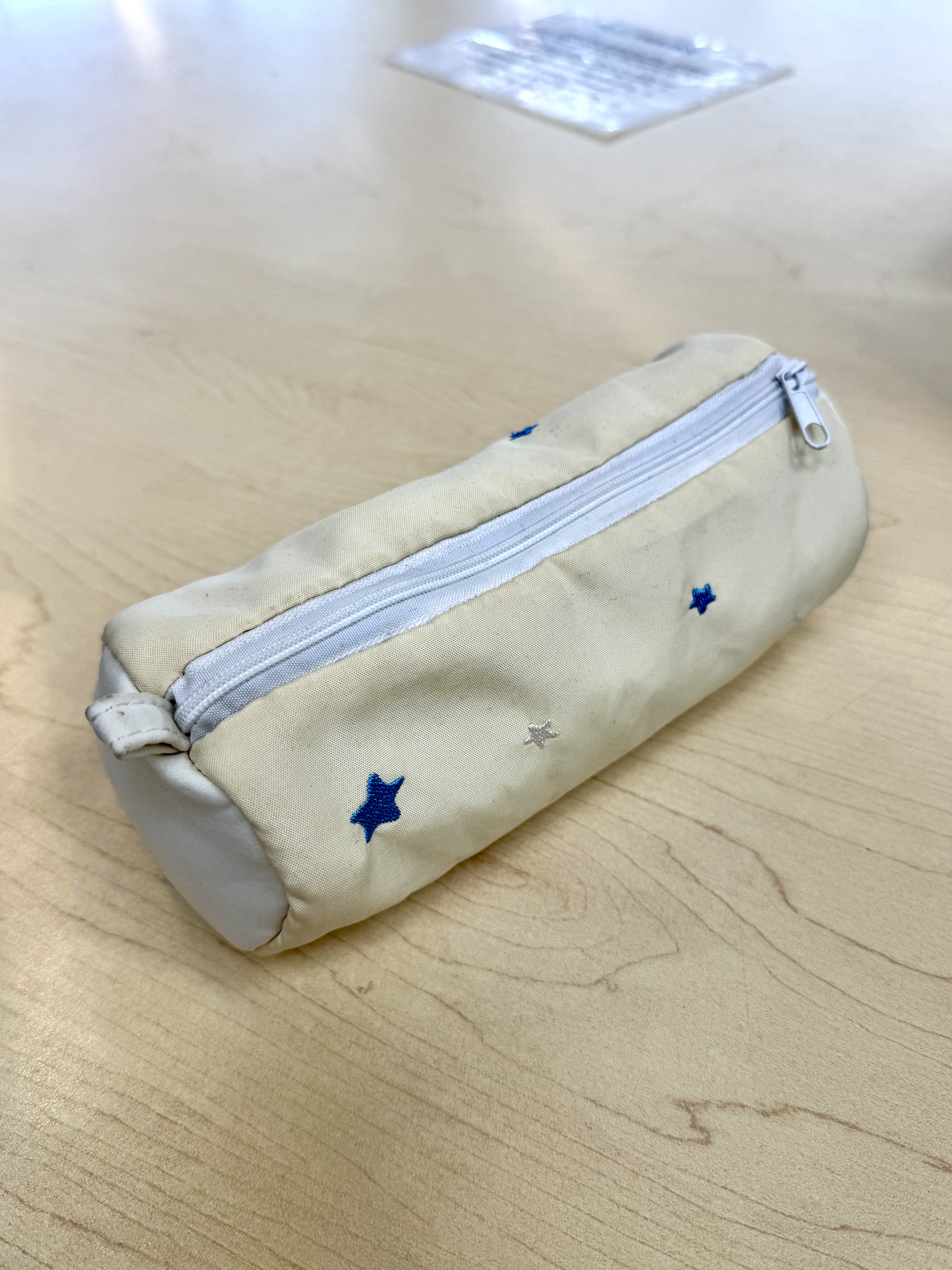 This is a high-angle shot image of a pencil bag.