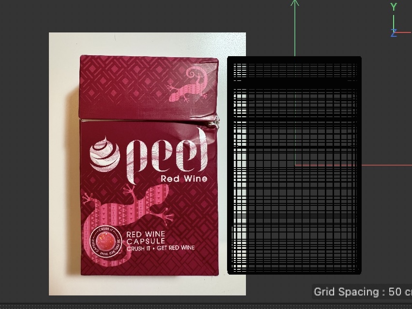 This is the front view of the cigarette box,