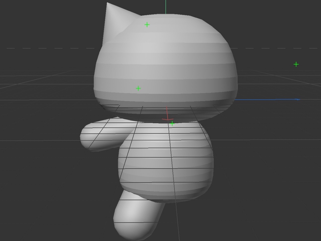 Obviously it only has 1 ear, 1 arm, and 1 leg. Initially, I didn't know how to let it be symmetrical.