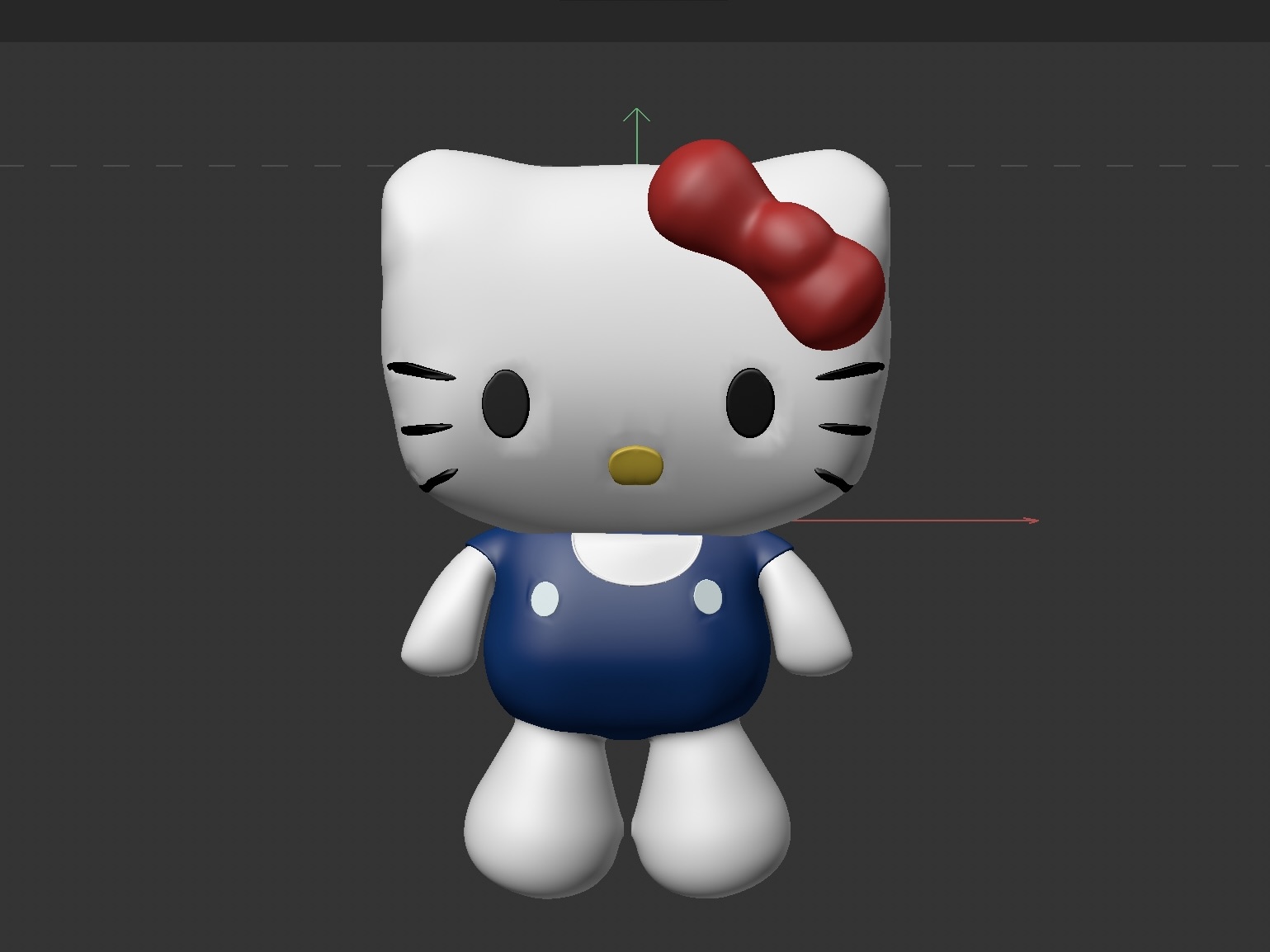 This is the front view of the kitty model.