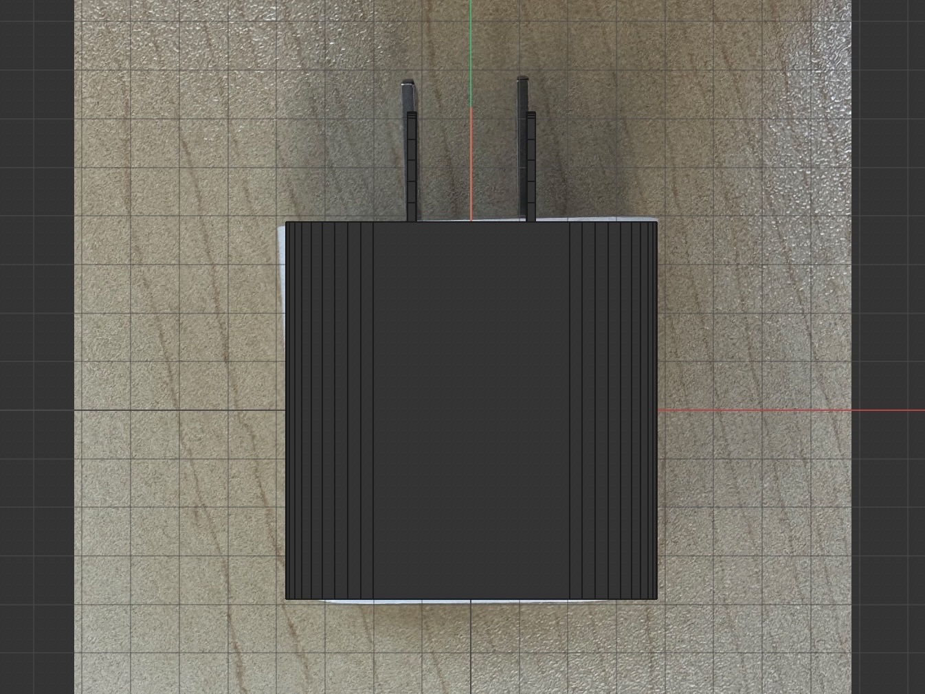 This is the front view of the charger.