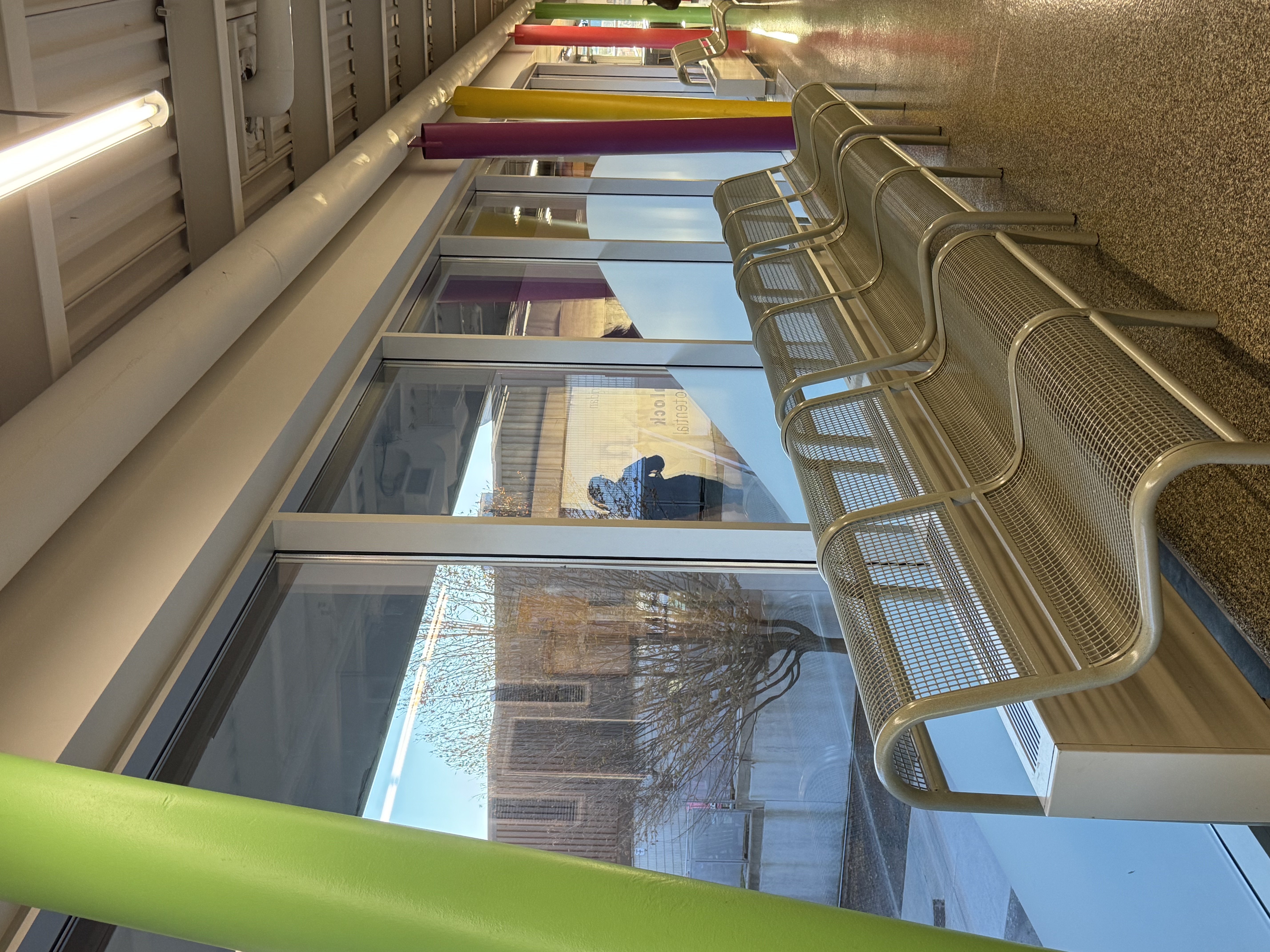 The aisle from J wing to H wing