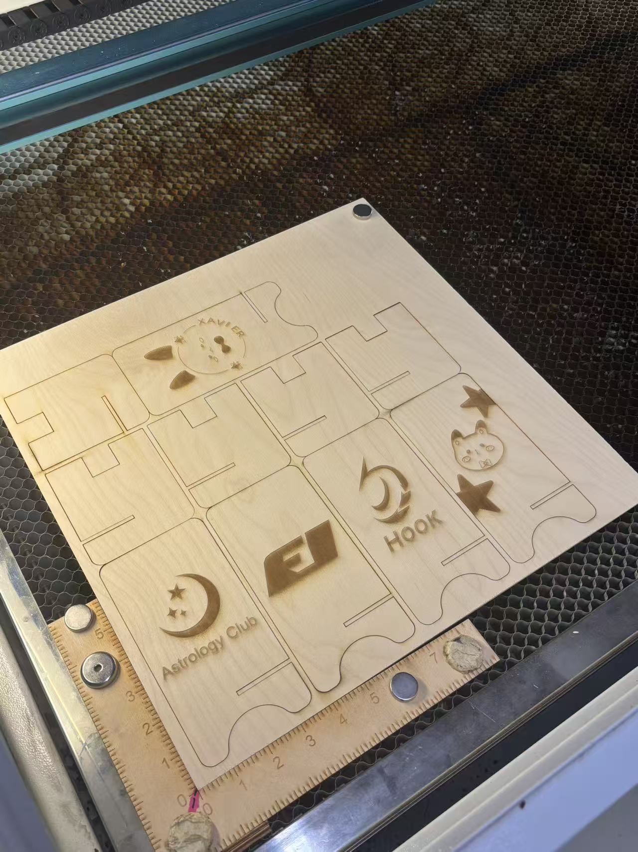 The final work of our group laser cutting